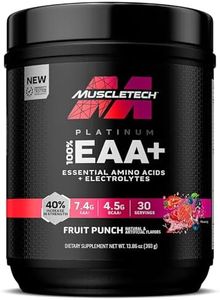 MuscleTech | Platinum 100% EAA+| Essential Amino Acids| Muscle Strength Builder for Men & Women | Workout Supplement | Fruit Punch | 13.8 oz | 30 Servings