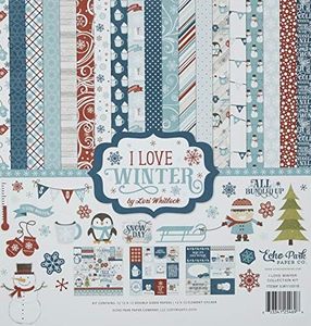 Echo Park Paper Company ILW115016 Love Winter Collection Kit 12-x-12-Inch