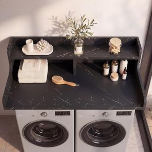 OMCMUU 2-Tier Washer Dryer Countertop Topper, Black