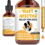 Natural Yeast Infection Treatment for Dogs,Supports Healthy Itch Relief,Inflammation Relief,Allergy Relief & More,Dog Ear Infection Treatment,Itch Relief for Dogs,Ear Infection Treatment for Dogs