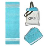 Atvi.fit Pure cotton anti-skid, machine wash yoga mat. 73inches x 24inches, 5mm thickness (Green)