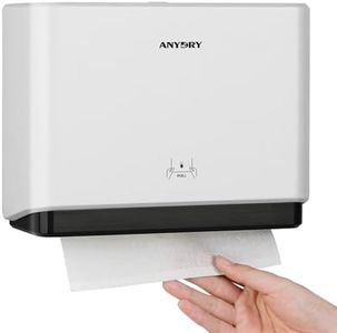 anydry 200-Sheet Wall-Mounted Paper Towel Dispenser, Fits Multi-Fold Towels up to 10x3.1 Inches, Perfect for Home & Business (White)