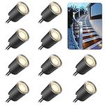 Recessed LED Deck Light Kits with Protecting Shellφ32mm,10Pack SMY Lighting InGround Outdoor LED Landscape Lighting IP67 Waterproof 12V Low Voltage for Garden Yard Stair Patio Floor Kitchen Decoration