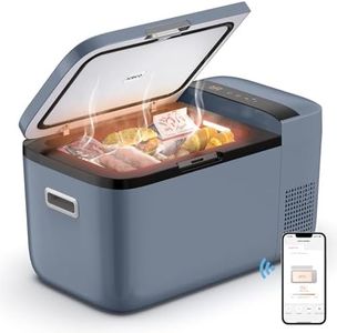 ICECO GO20H Portable Refrigerator & Food Warmer, 20L (21Qt) 12 Volt Car Fridge Freezer with App Control, German SECOP Compressor, Heats Up to 55°C, 12/24V DC&110-240V AC for RV, Truck, Camping, Home
