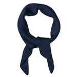 WESTEND CHOICE Square Satin silk Scarves Plain Neck Scarf 50s Retro Women Scarf Lightweight Silky Bandana Wrap women's scarves 70 x 70 cm (Navy)