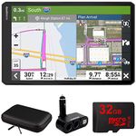 Garmin 010-02741-00 dezl OTR1010 10" GPS Truck Navigator Bundle with Deco Gear Hard Shell EVA 10" Case, 32GB MicroSD Memory Card and Deco Gear Dual DC12V/24V Electronic Multifunction Car Socket