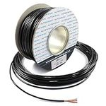 25 AMP Rated 2mm² Single Core Stranded Copper Cable 12v 24v Thin Wall Wire (10M 20M 50M 100M) (BLACK, 20M Coil)