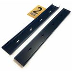 24” Long C-Channel Steel for Live Edge Table Top, Woodworking Hardware, Black Powder Coat Finish, 4 Holes, 2-Pack