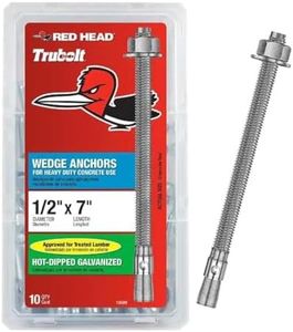 Red Head 1/2 in. x 7 in. HOT Dipped Galvanized Wedge Anchor 10CT