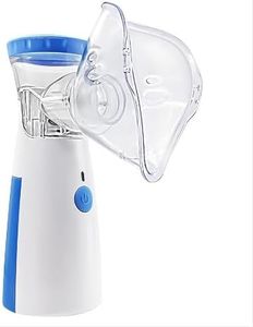 ACCUTRUST Portable Mesh Nebulizer, Silent Operation 33dB, USB Rechargeable, Medical Grade, White and Blue