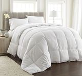 Chezmoi Collection White Full Comforter Duvet Insert - All Season Comforter Full Size, Heavyweight Quilted for Winter Warm Fluffy Bed Comforter with Corner Tabs