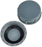 Qrity 2 Pack Kitchen Sink Waste Pipe Blanking Cap Female Thread 56mm Pipe Cap G2 for Sealing Joints & Pipes End