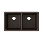 Elkay ELGU3322MC0 Quartz Classic Equal Double Bowl Undermount Sink, Mocha