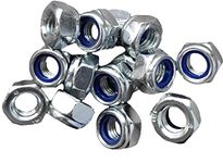 M10 Locking Nyloc Hex Nuts Metal Steel Sheet Zinc Plated 10mm Nut Box of 15pcs