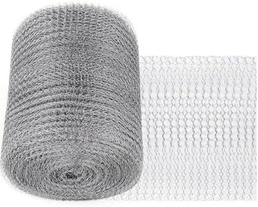 FIFIFO 5" X 50ft Wire Mesh,Hole Filler Fabric Made of Stainless Steel Mesh,Flexible Stretchy Stainless Steel Gap Blocker Suitable for Gardens and Houses