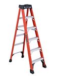 Louisville Ladder FS1406HD 375-Pound Duty Rating Fiberglass Step Ladder, 6-Feet