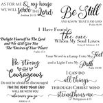 Bible Verse Wall Stickers Inspirational Quote Wall Decals Religious Wall Stickers Peel and Stick Motivational Wall Decal for Bedroom Living Room Office Bathroom (Be Still)