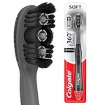 Colgate 360 Charcoal Sonic Powered Vibrating Toothbrush - Extra Soft Circular Bristle for Adults, Ideal for Gentle Cleaning, 1 Count
