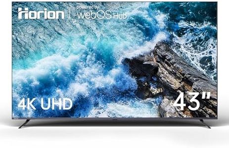 HORION 43 inch Smart TV, 4K UHD LED TV with WebOS 22, Ultra Slim Television with Mega Contrast, HDR10, Dolby Audio - Streaming Live, Bluetooth, Hdmi, WiFi ((P6D Series, 2025)