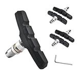 Oture Bike Brake Pads, 2 Pairs Bicycle Brake Blocks, Black 70 mm/2.76" Rubber Silent Brake Pads V Brake Shoes for Shimano, Tektro and Most Road Mountain Bike