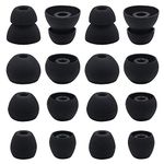 ALXCD Eartips for BeatsX in-Ear Headphone, 8 Pair S/M/L & Double Flange Durable Soft Silicone Replacement Earbud Tips, Fit for Beats by Dr. Dre BeatsX [8 Pair/Black]