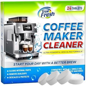 True Fresh Coffee Machine Descaler Cleaner Tablets 24-Pack - Deep Cleaning and Descaling for All Coffee Makers - Compatible with Breville, Philips, Nespresso, Keurig, Ninja, Delonghi, Espresso & more