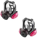 Gas Mask Respirator 2 Pack: Full Fa