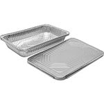 KAPCO 5 x Extra Large Aluminum Tin Foil Tray & Lid (52.5 x 32.5 x 8.5cm) Disposable Bakeware Pan Containers for Baking Roasting Takeaway Buffet Christmas Catering & Food Storage | Oven & Freezer Safe