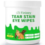 Tinioey Dog Eye Wipes for Dogs & Cats | 150 Presoaked & Textured Dog Wipes for Eyes,Face and Wrinkle | Gentle Tear Stain Remover for Dogs Eyes | Safe & Easy to Remove Tear Stain, Discharge and Crust