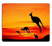 Natural Rubber Mouse pad Kangaroos in Australian lanape M0A03966