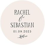 Personalised name stickers for wedd