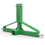 Sulythw 3 Point Hitch 2” Receiver Quick Hitch Compatible, Green Tractor Mover Drawbar Hitch, Heavy Duty 3 Pt Quick Hitch Farm Equipment and Subcompact Trailer Hitch for Tractor Standard Category 1