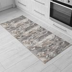 Rug Branch Havana 2' x 20' (2'3" X 20') Geometric Indoor Runner Rug, Contemporary, Grey Beige - Entryway, Hallway, Bathroom, and Kitchen