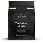 Protein Works - Total Mass Matrix Mass Gainer | High Calorie Protein Powder | Mass Building Protein Shake | Weight Gainer Protein Powder | 16 Servings | Banana Smooth | 2kg