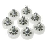 RLECS 8pcs Diameter 22mm Bearing Nylon Small Pulley Drawer Pulley Door Furniture Cabinet Pulley Positioning Roller File Cabinet Pulley