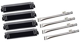 Rejekar Heat Plates and Grill Burner for Home Depot Nexgrill 4 Burner 720-0830H Gas Grill, 4 Pack kit Burner Pipe Tubes Heat Shield Replacement Parts