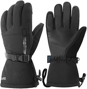 Simplicity Mens Ski Gloves Mens Gloves for Cold Winter Ski Gloves for Men, Black, M