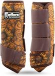 Jeffers Expression Protective Horse Boots, 1 Pair, Medium - Safe Neoprene Leg Guards, Durable Strap Closures, Front & Hind Support, Equestrian Accessories for Travel & Riding - Bloomin' Toolin'