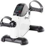 Pedal Exercise Mini Cycle Bike - Smart Under Desk Bike Great for Seniors and Office Workers to Tone and Strengthen Arms and Legs - Digital Display - Ergonomic Pedals Designed to Fit Every Size Foot