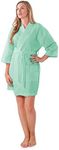 Turquaz Lightweight Short Robes For Women Waffle Kimono Bathrobe - Soft, Fast-Drying, Long-Lasting Cotton Blend