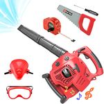 Kids Power Construction Tool Toy, Kids Leaf Blower Play Set | Educational Toys for 3+ Year Olds | Pretend Play Toy Leaf Blower Battery Operated Outdoor Lawn Tools Blower for Boys Toddlers to Have Fun