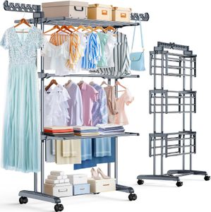 PurKeep 4-Tier Clothes Drying Rack – Foldable Laundry Organizer