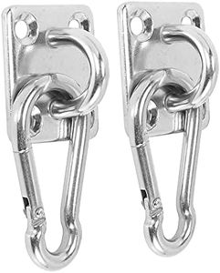 Gfryerty 2 Sets of Suspended Ceiling Wall Mount U-Shaped Hooks Steel Heavy Duty Multi-Function Hammock Hammock Hook Metal Base Plate with Hook