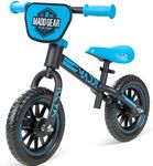 Madd Gear Toddler Balance Bike – Lightweight No Pedal First Bike for Ages 18 Months to 4 Years – Adjustable Seat – 10" Maintenance-Free Tires My 1st BMX Balance Bike (Black/Blue)