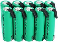 Tenergy AA 1.2V NiMH 2000mAh Flat Top Rechargeable AA Batteries with Tabs, 10 Pack