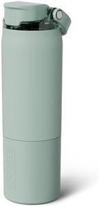BrüMate Rise 25oz Water Bottle With 100% Leakproof Covered Silicone Straw | Insulated Stainless Steel Water Bottle | Cup-Holder Friendly | Fast Flow | Soft Sip Silicone Spout | BPA-Free (Sage)