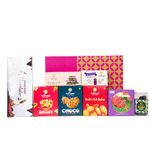 The Flavour Republic Premium Diwali Flavourful Snack Box Hamper Gift Combo Box|Assorted Chocolate Cookies Biscuits|Brownie Thins|Cracker Chocolates|Blueberry Cake Biscotti |Mukhwas Paan Shots,750gram