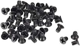 uxcell M2.5 x 4mm Phillips Screw Fastener Black for Laptop PC TV Fan Switch 150pcs