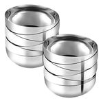 Vinod Kraft Stainless Steel Deluxe Serving Bowl Set/Katori Set/Vati Set of 12 Pieces | Small Size Bowl Set | 12 Pcs Vati Set | Mirror Finish, Non Toxic and BPA Free Comes with 2 Years Warranty