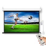 Electric Projector Screen 4:3 60 inch Projection Screen Anti-Crease Movie Screens High Contrast for Camping Meeting Meet Education by With remote control